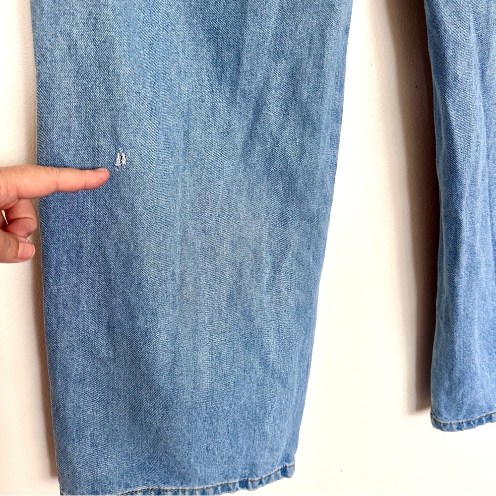 Telepatia Cherry Pocket Classic Denim Wide Leg Jeans Size 9/29 - Picture 8 of 12